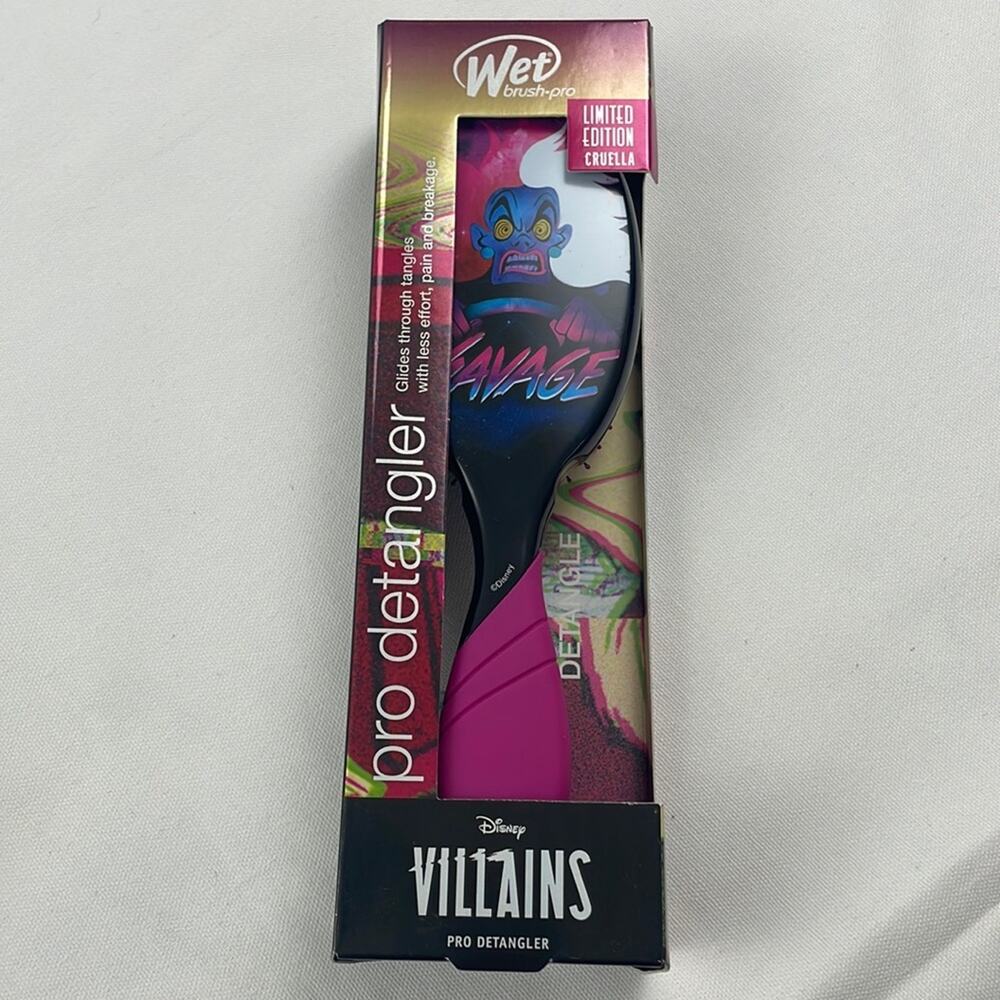 Wet Brush Pro Detangler Disney Villains Cruella 101 Dalmatians NEW
